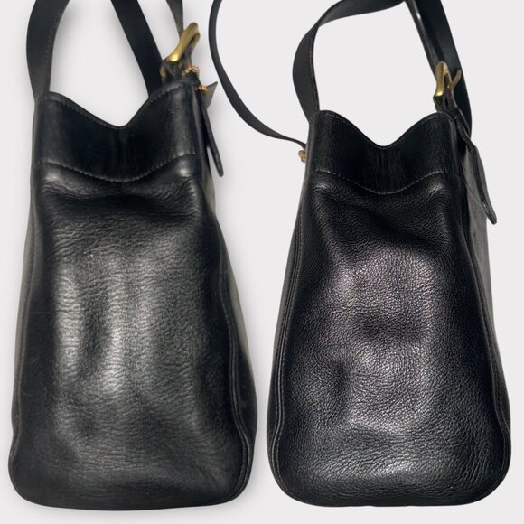 VTG Coach Waverly Soho Buckle Tote 4157 Black Leather Brass Shoulder Bag Y2K USA - Picture 6 of 9